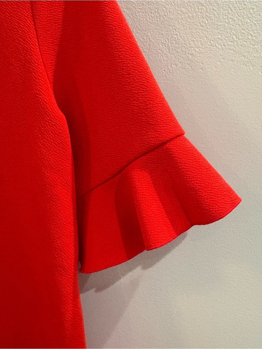 Ivanka Trump Red Ruffle Short-Sleeve Top Size Medium - Picture 3 of 5